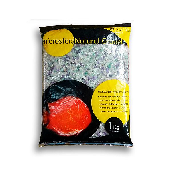 SUBSTRATO SOMA NATURAL GRAVEL TOP CRYSTAL MIX (3-5MM) - 1KG