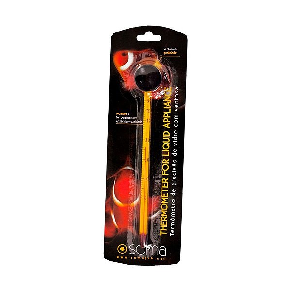 TERMÔMETRO DE VIDRO SOMA C/ VENTOSA ALTA PRECISÃO - RX-C008