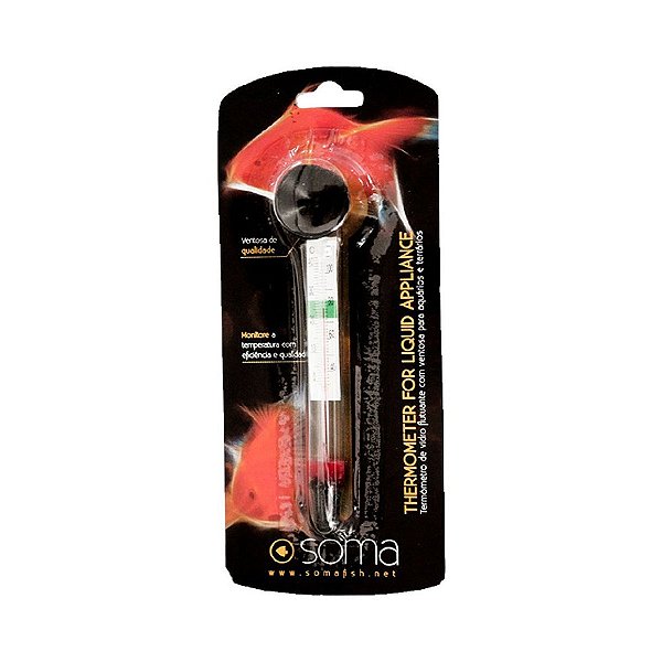TERMÔMETRO DE VIDRO SOMA C/ VENTOSA MD - RX-C006