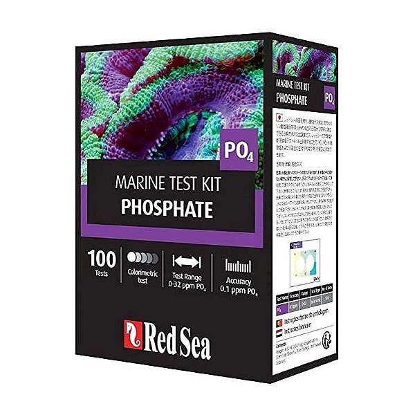 TESTE RED SEA MARINE TEST KIT PHOSPHATE (PO4) - 100 TESTES