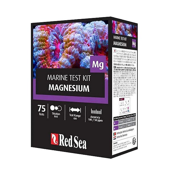 TESTE RED SEA MARINE TEST KIT MAGNESIUM (MG) - 75 TESTES