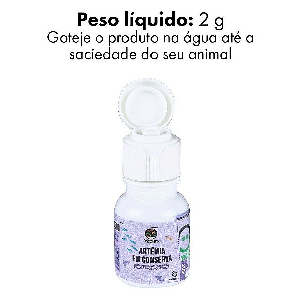 ALIMENTO YEPIST  SLIM ARTEMIA EM CONSERVA 2G