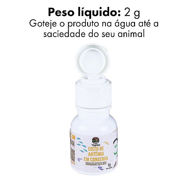 ALIMENTO YEPIST SLIM CISTO DE ARTEMIA DESENCAP. CONSERVA 2G