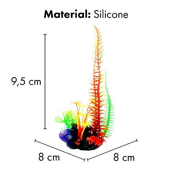 ENFEITE DE SILICONE SOMA CORAL MIX 12 (7,5 X 6 X 9 CM)