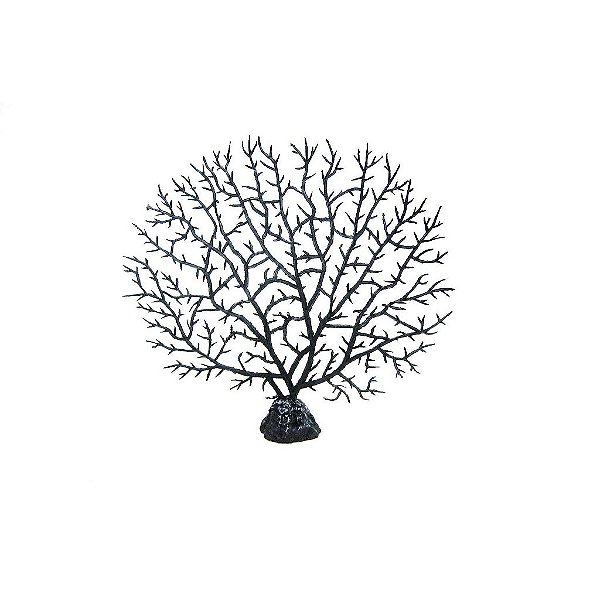 ENFEITE DE PLASTICO SOMA INVERTEBRADO GORGONIA PRETA