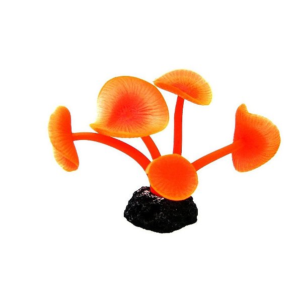 ENFEITE DE SILICONE SOMA CORAL MUSHROOM LONG STEM VERMELHO