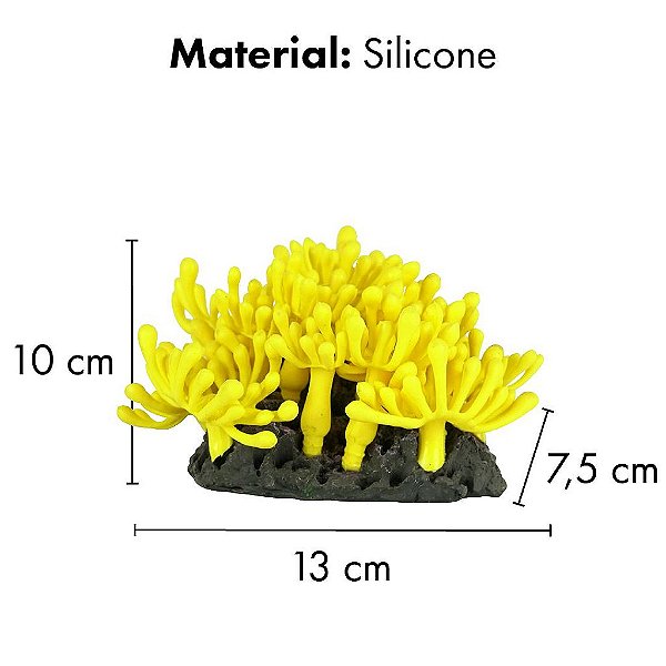 ENFEITE DE SILICONE SOMA CORAL LEATHER FINGER AMARELO 04