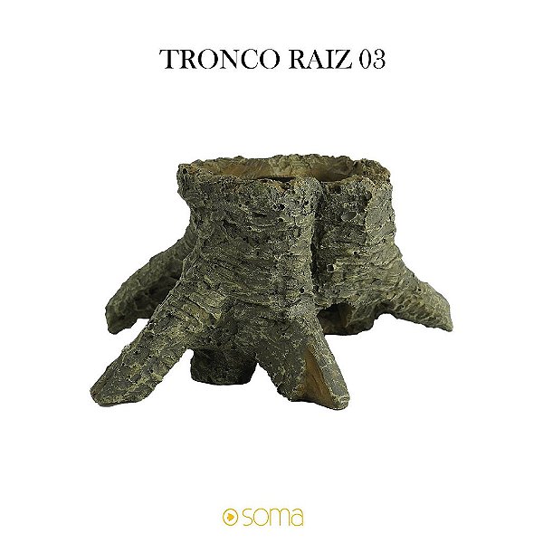 ENFEITE DE RESINA SOMA TRONCO RAIZ 03 (17,5 X 15,5 X 7,5 CM)
