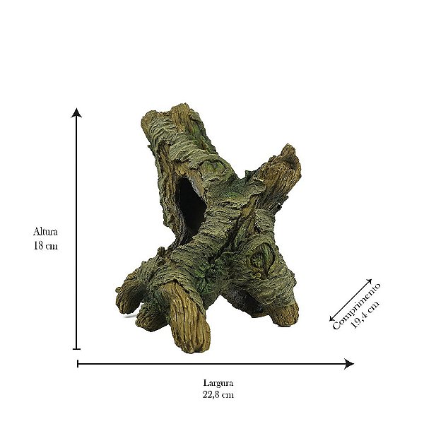 ENFEITE DE RESINA SOMA TRONCO DUO 205 (22,8 X 18 X 19,4 CM)
