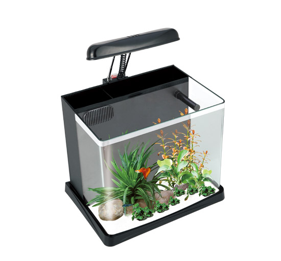 AQUARIO MINI BOYU ME-300 COM LED 16L PRETO 220V