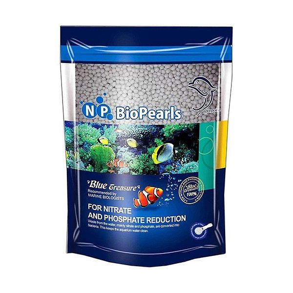 MIDIA BLUE TREASURE BIO PEARLS  500ML - REDUTOR DE NITRATO E FOSFATO