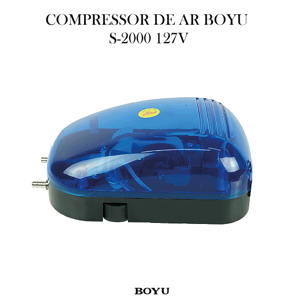 COMPRESSOR DE AR BOYU S-2000A 2X4L/MIN C/ 2 SAIDAS 110V