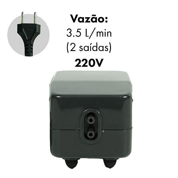 COMPRESSOR DE AR BOYU SE-205 2X2,5 L/H C/ 2 SAIDAS 220V