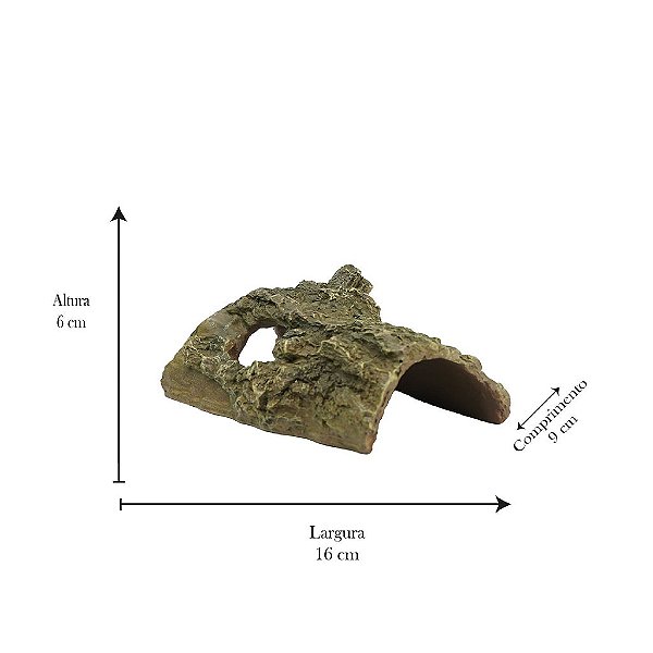 ENFEITE DE RESINA SOMA TRONCO TUNEL 04 (16 X 9 X 6 CM)