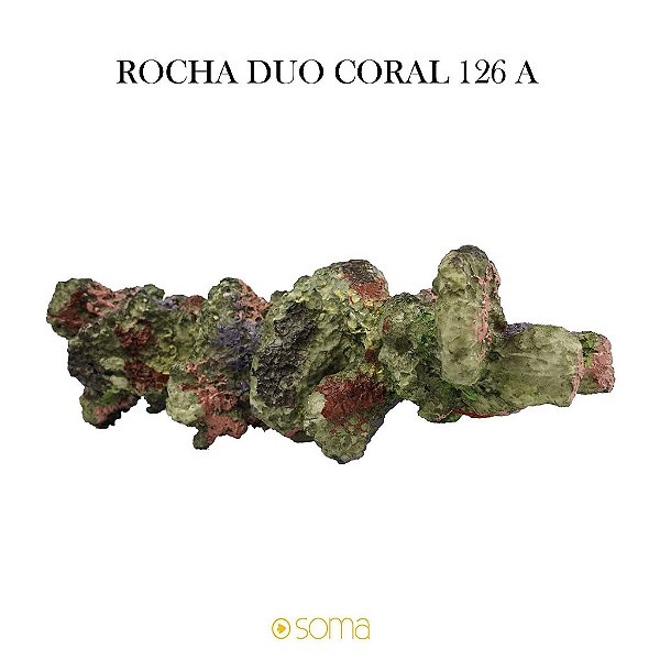 ENFEITE DE RESINA SOMA ROCHA DUO CORAL 126 A (23X16 X37CM)