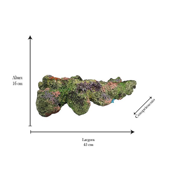 ENFEITE DE RESINA SOMA ROCHA DUO CORAL 126 D (27X 16X 45CM)