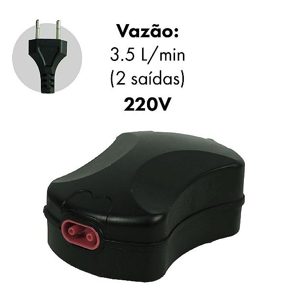 COMPRESSOR DE AR BOYU SE-315 2X3,5L/MIN C/ 2 SAIDAS 220V