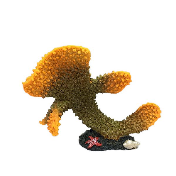 ENFEITE DE RESINA BOYU CORAL SPS PAVONA AMARELA (CW-139)