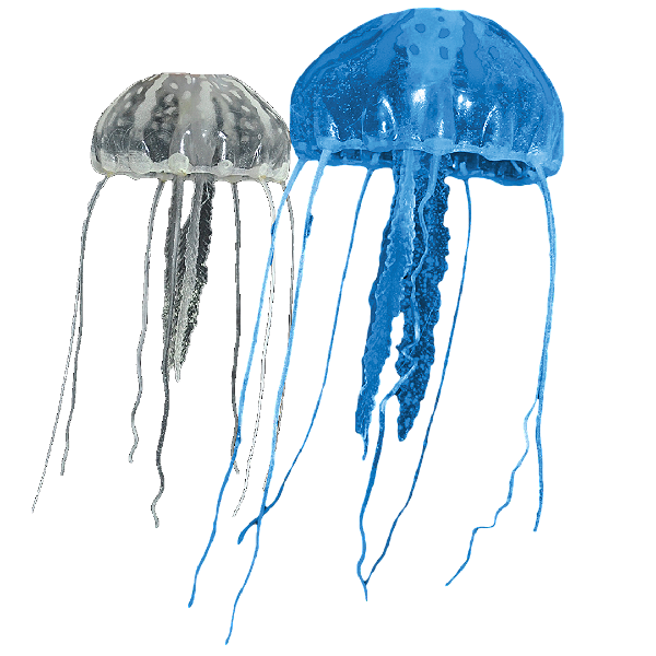 ENFEITE DE SILICONE SOMA JELLYFISH COMBO AZUL/BRANCA (MD/PQ)