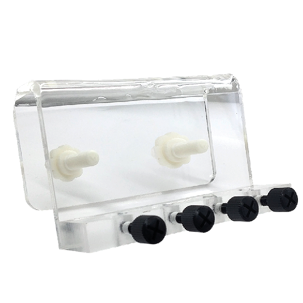 SUPORTE DE ACRILICO SOMA P/TUBO BOMBA DOS(4CLIPS P/ATÉ 20MM)