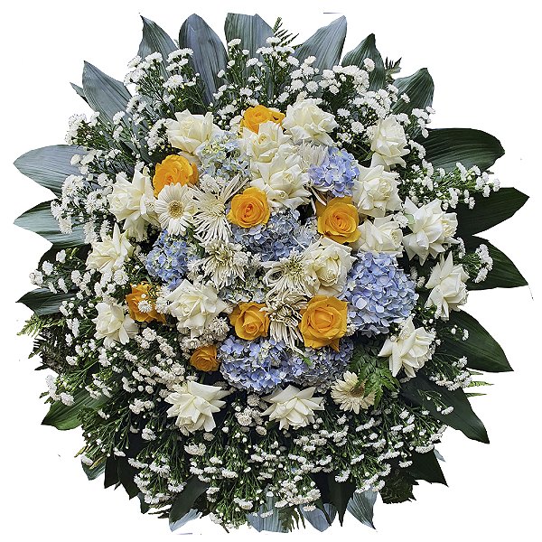 Coroa de Flores Especial Rosas e Hortênsias