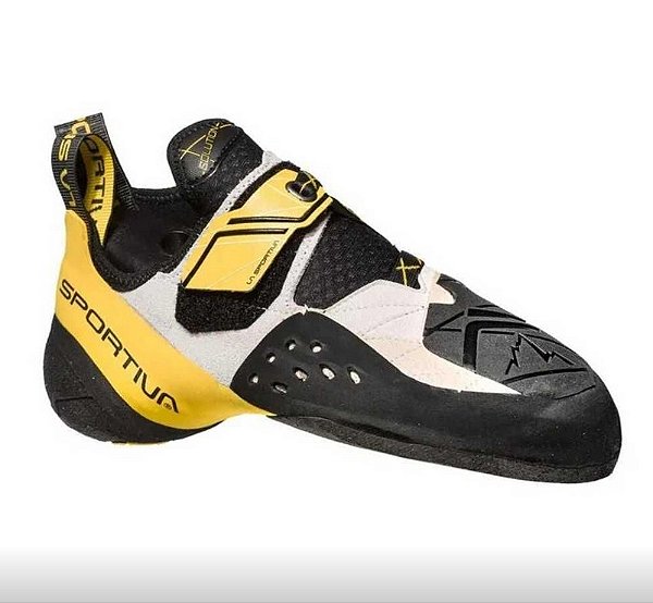 Sapatilha de Escalada Solution - La Sportiva - White/ Yellow