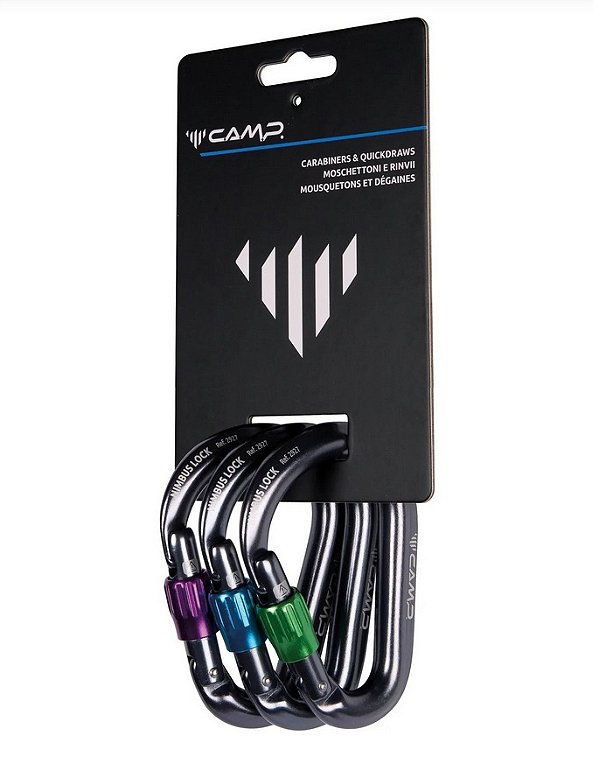 Mosquetão de Rosca Nimbus Lock - Camp - Conjunto 3 peças
