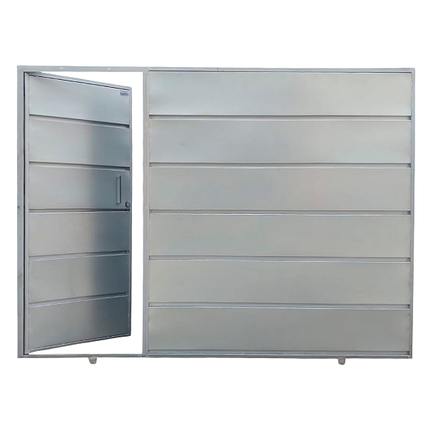 Portão de Correr Frisado Com Social