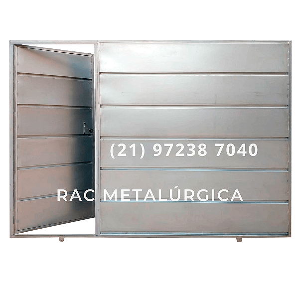 Portão de Correr Frisado Com Social