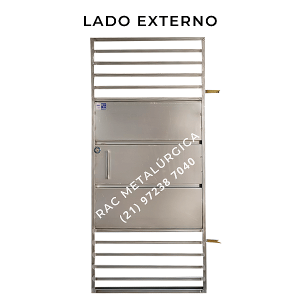 Portão Social Frisado Com Grade