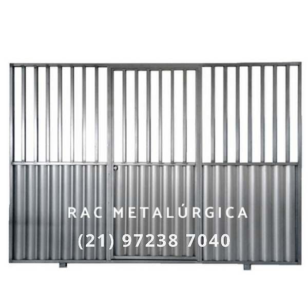 Portão de Correr Metade Grade Com Social Acoplado