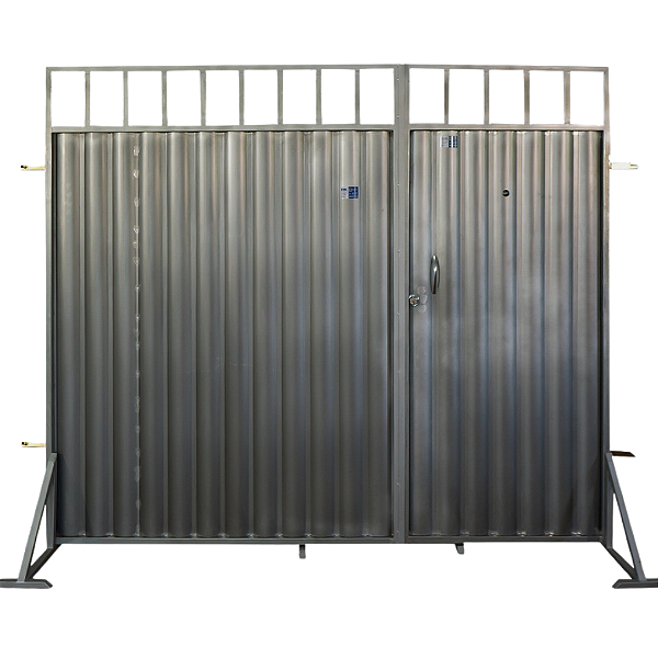 Portão em Aço Galvanizado Com Grade Acoplado