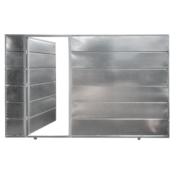 Portão de Correr Frisado Acoplado Aba