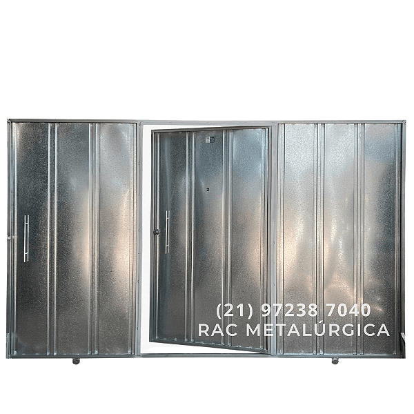 Portão de Correr Friso Duplo Acoplado