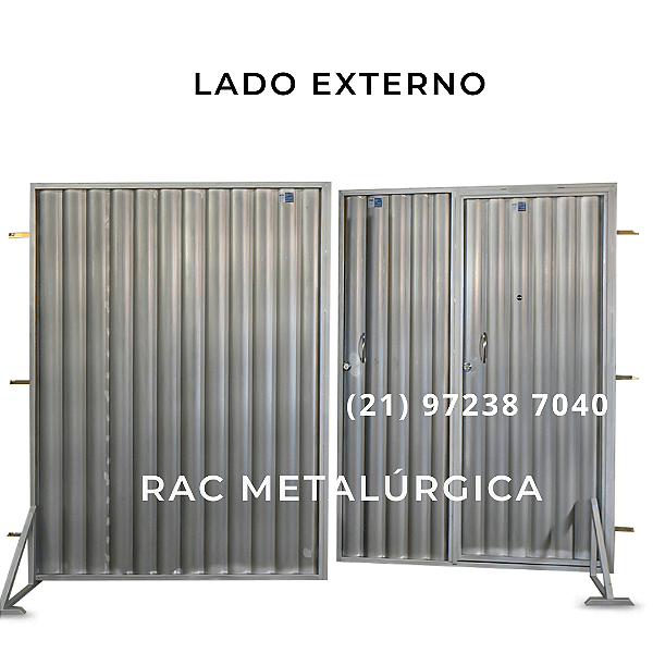 Portão Duas Folhas Com Social Acoplado