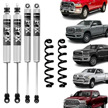 Kit Amortecedor Fox 2.0 (0 a 2”) RAM 3500 2016 a 2024 + Kit Molas Aspiral 1.5"