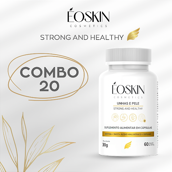 COMBO COM 20UN SUPLEMENTO ALIMENTAR STRONG AND HEALTHY