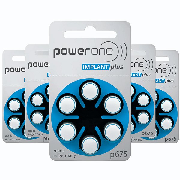30 Baterias Power One P675 Implant Original Fabricada na Alemanha Ótima Qualidade