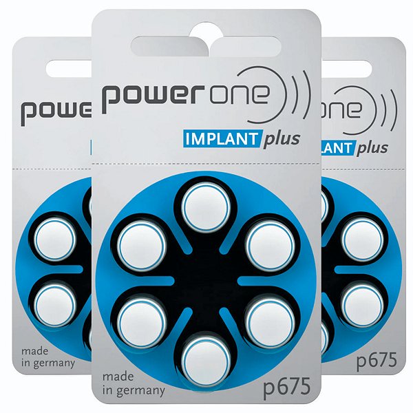 18 Baterias Power One P675 Implant Plus Melhor Custo Beneficio