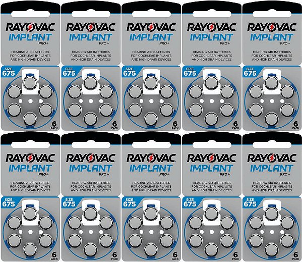 60 Baterias Rayovac Implante Coclear