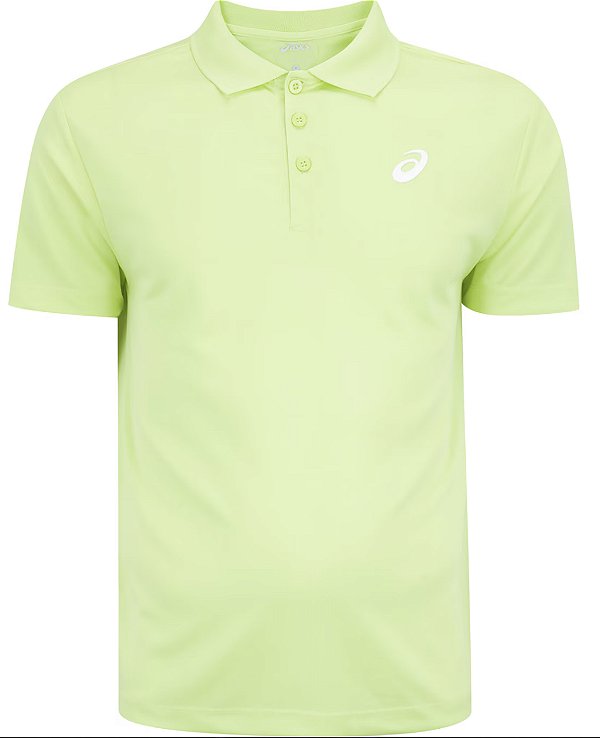 Camiseta Gola Polo Asics TechFit - Amarelo Claro