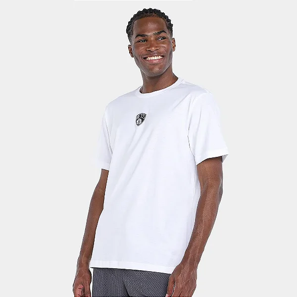 Camiseta NBA Brooklyn Nets Just One Logo - Off White