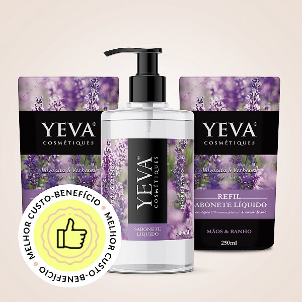 Sabonete Líquido YEVA Provence 500ml + 2 Refis 250ml