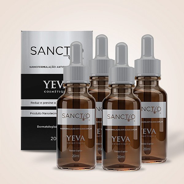 SANCTIO | Nanoformulação Antiqueda Capilar - KIT 4 UNIDs 20ml