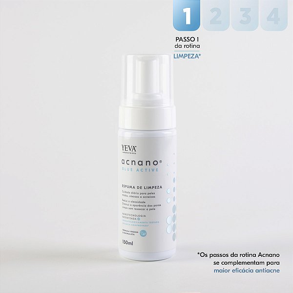 Acnano BlueActive Espuma de Limpeza Antiacne - 150ml