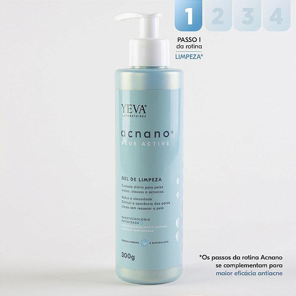Acnano BlueActive Gel de Limpeza Antiacne - 300g