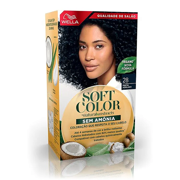 SOFT COLOR TINTA DE CABELO PRETO AZULADO 28   70ml