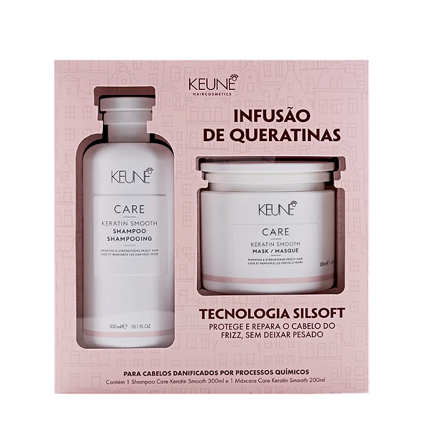 KEUNE CARE KERATIN SMOOTH KIT SHAMPOO E MÁSCARA