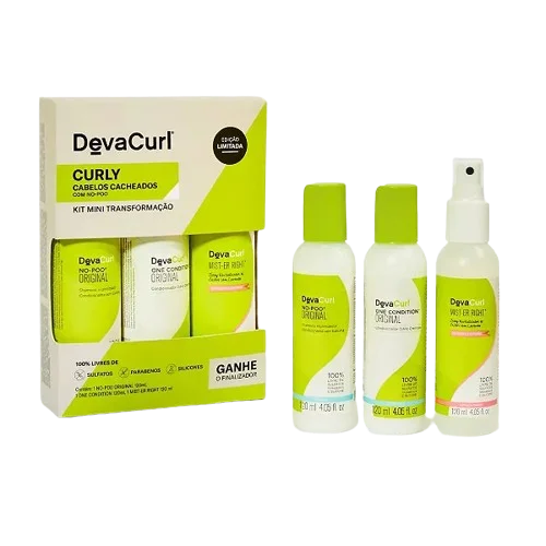 DEVA CURL CURLY KIT MINI TRANSFORMAÇÃO PARA CABELOS CACHEADOS