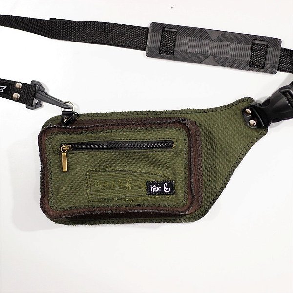 Shoulder Zípada- Edição Especial Rustica- Lonita Verde Marrom